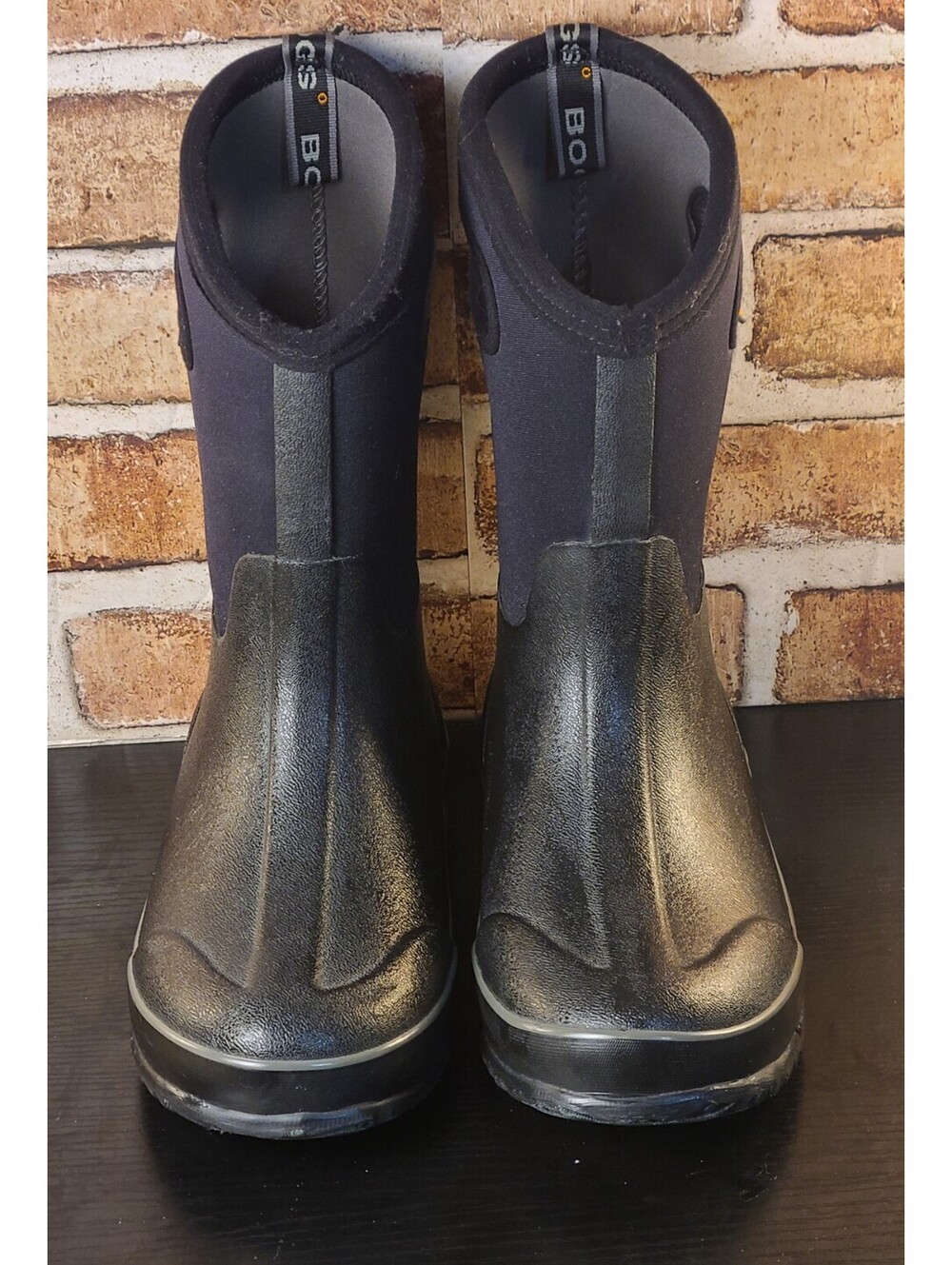 Bogs Rain Boots Youth Size 5 Black Classic Slip On Snow Shoes Waterproof Outdoor